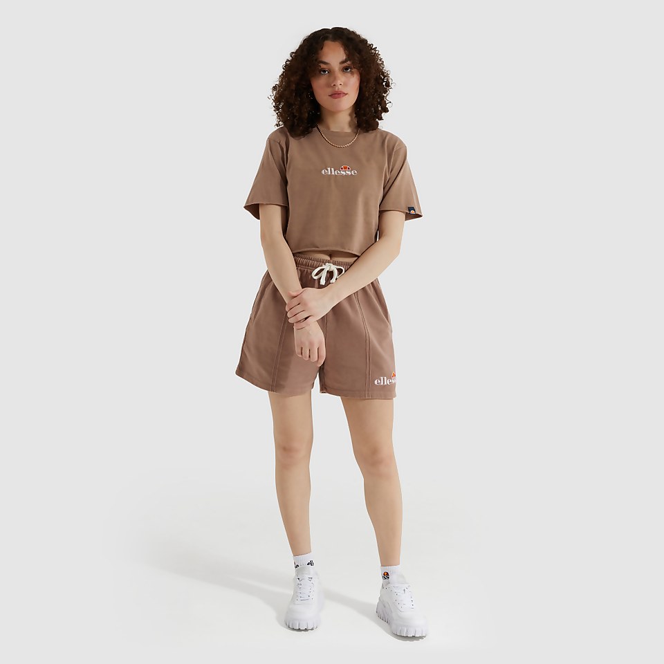 Women's Celesi Cropped Tee Brown
