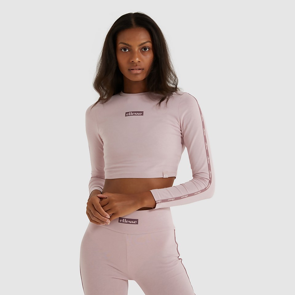 Bauchfreies T-Shirt Tance LS Hellrosa für Damen