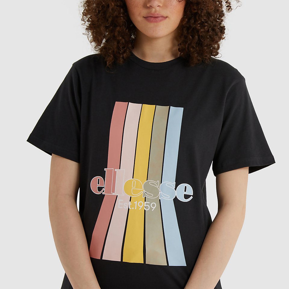 T-Shirt Lavander Verwaschenes Schwarz für Damen
