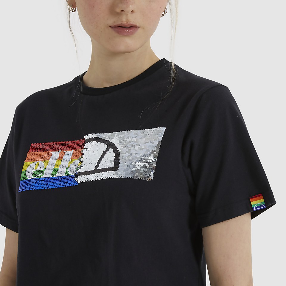 Unisex Unicorn Cropped T-Shirt Black