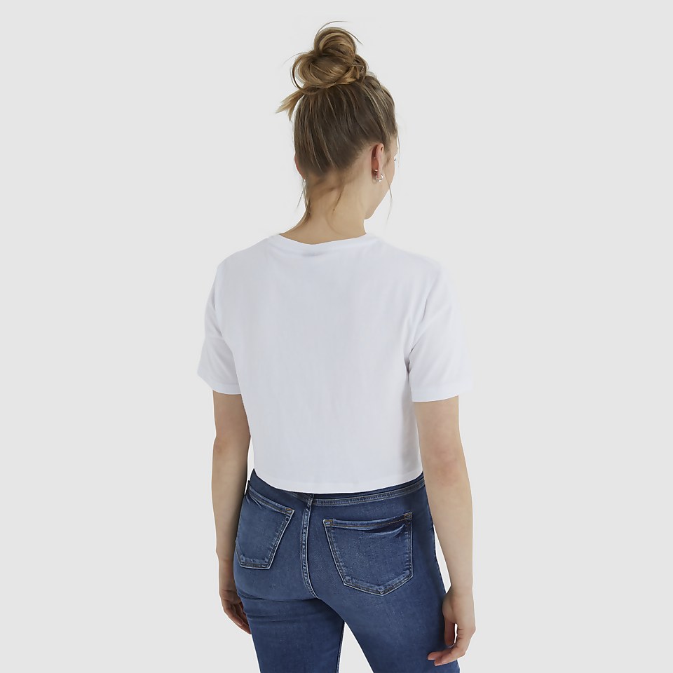 Unisex Unicorn Cropped T-Shirt White