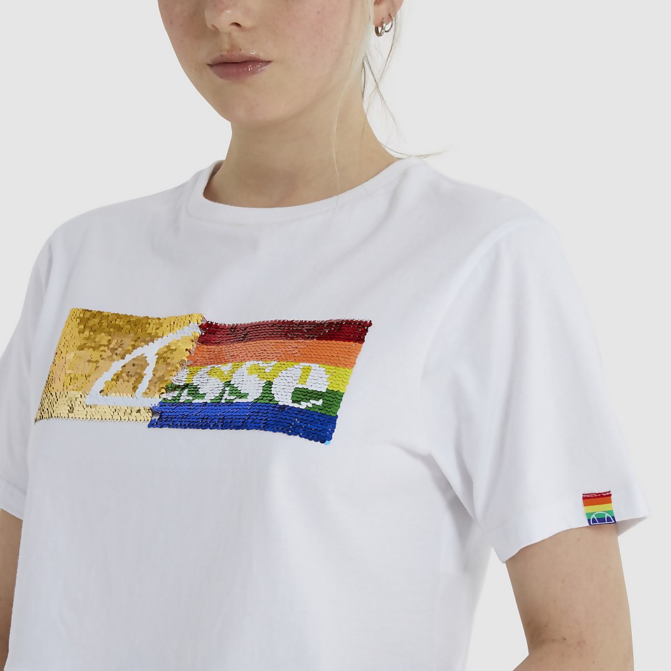 Unisex Unicorn Cropped T-Shirt White