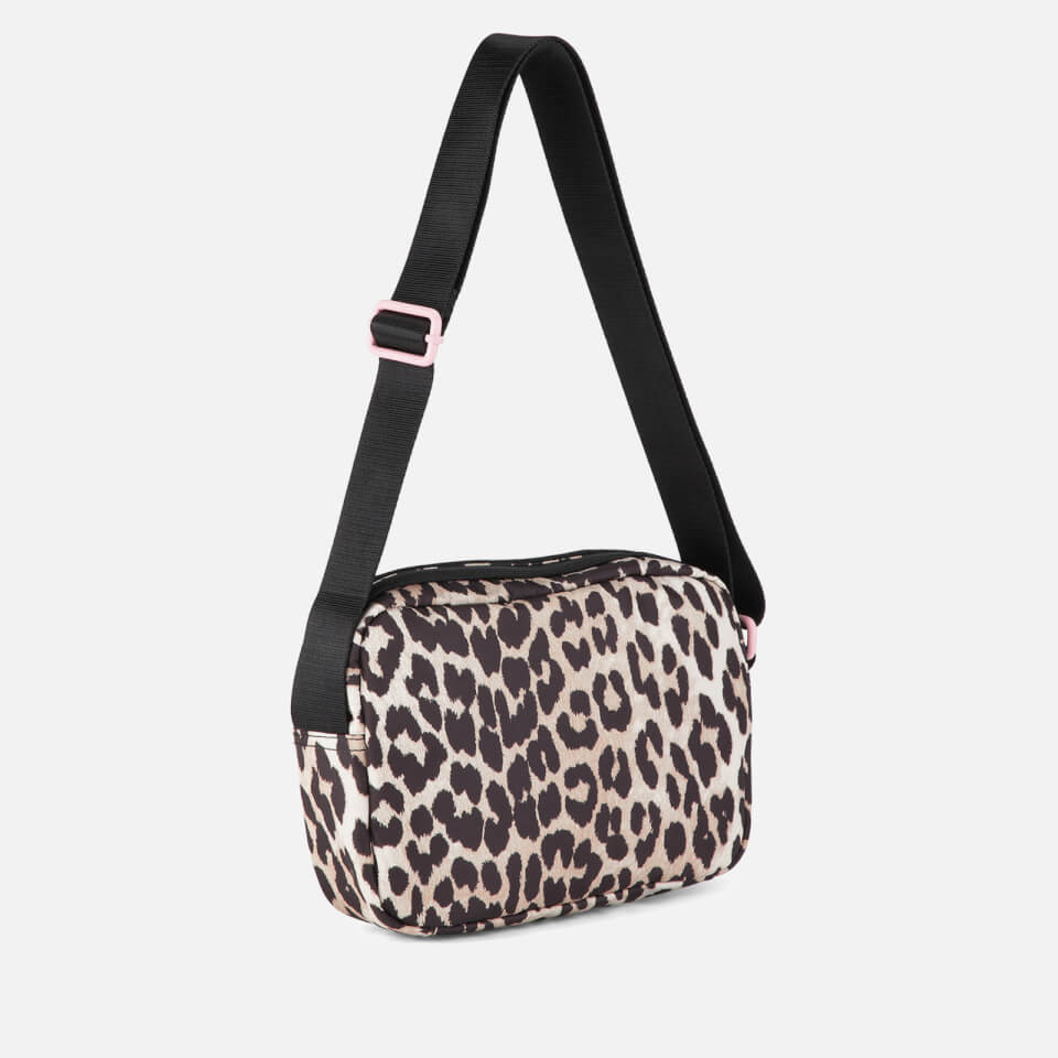 Ganni Women's Recycled Tech Bag - Leopard w Pink