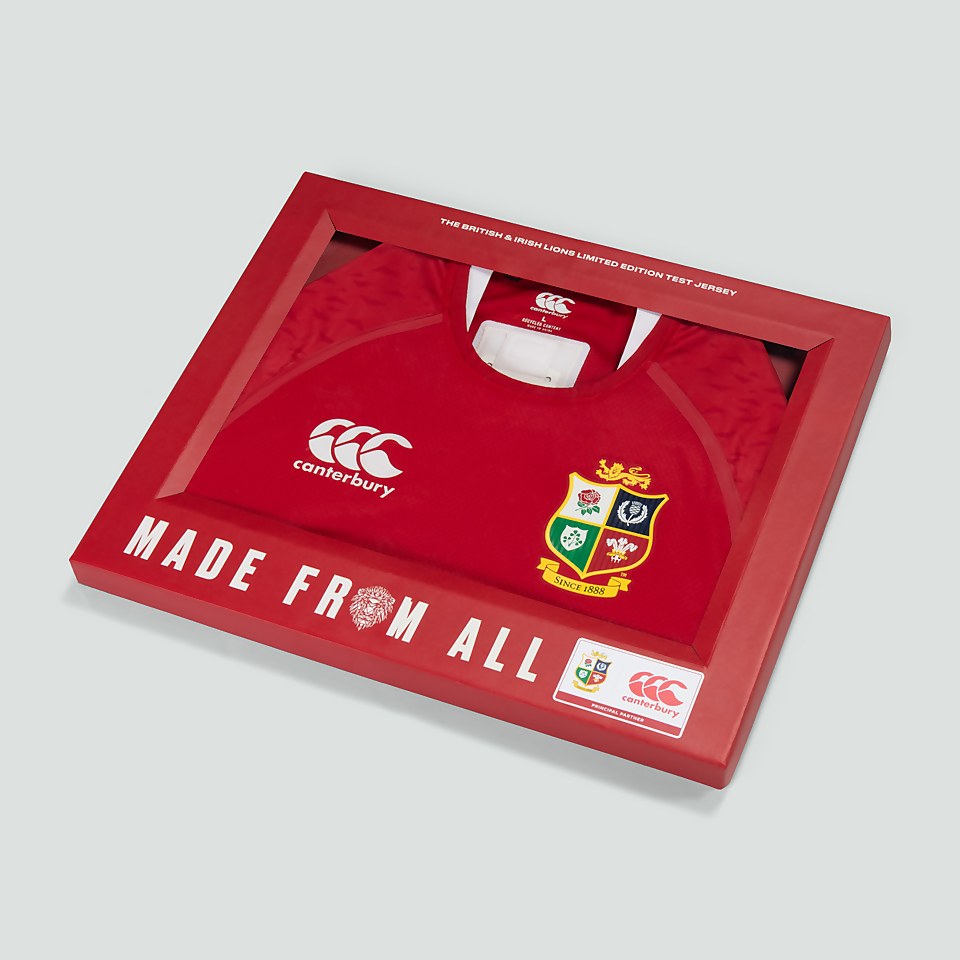 MENS LIMITED EDITION BRITISH IRISH LIONS TEST JERSEY RED