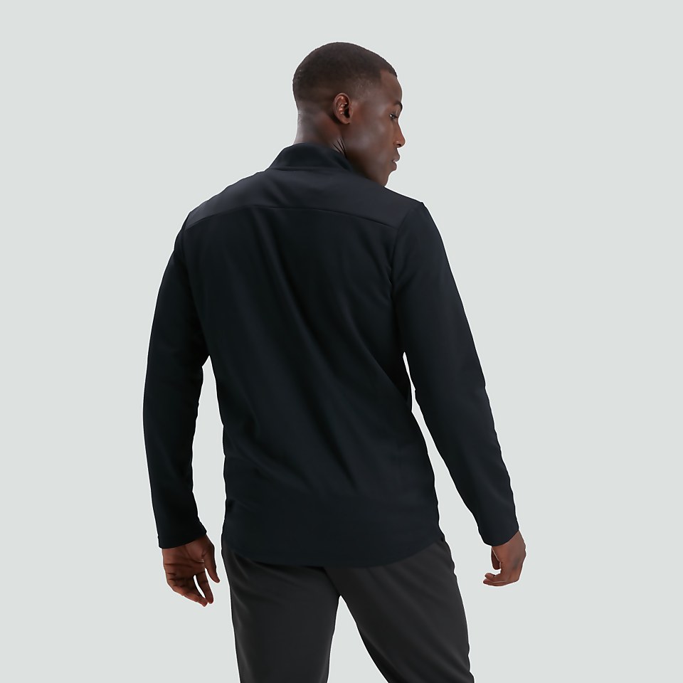 MENS QUARTER ZIP POLY FLEECE BLACK