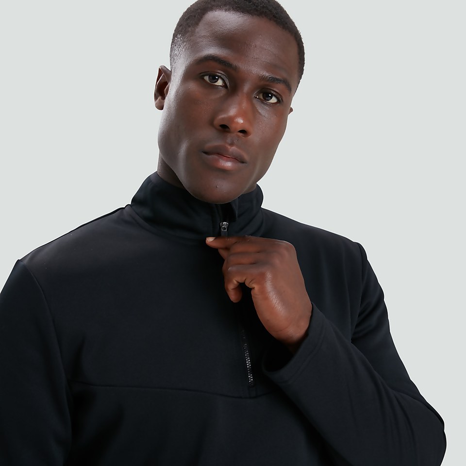 MENS QUARTER ZIP POLY FLEECE BLACK