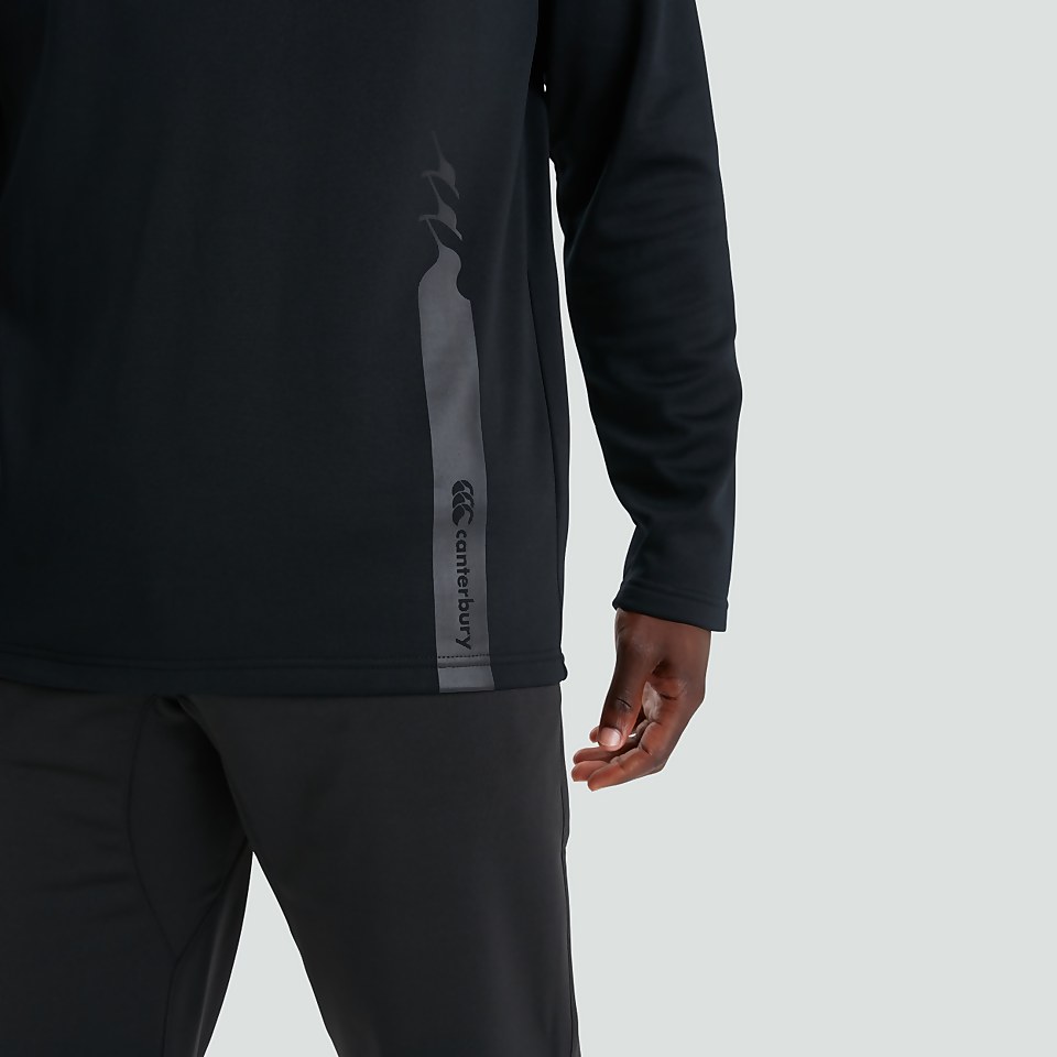 MENS QUARTER ZIP POLY FLEECE BLACK