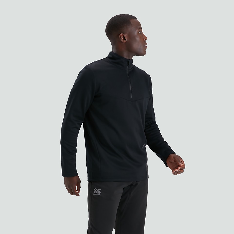 MENS QUARTER ZIP POLY FLEECE BLACK