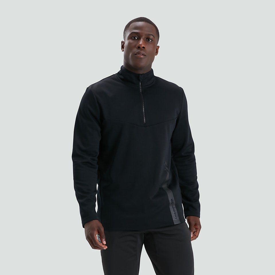 MENS QUARTER ZIP POLY FLEECE BLACK