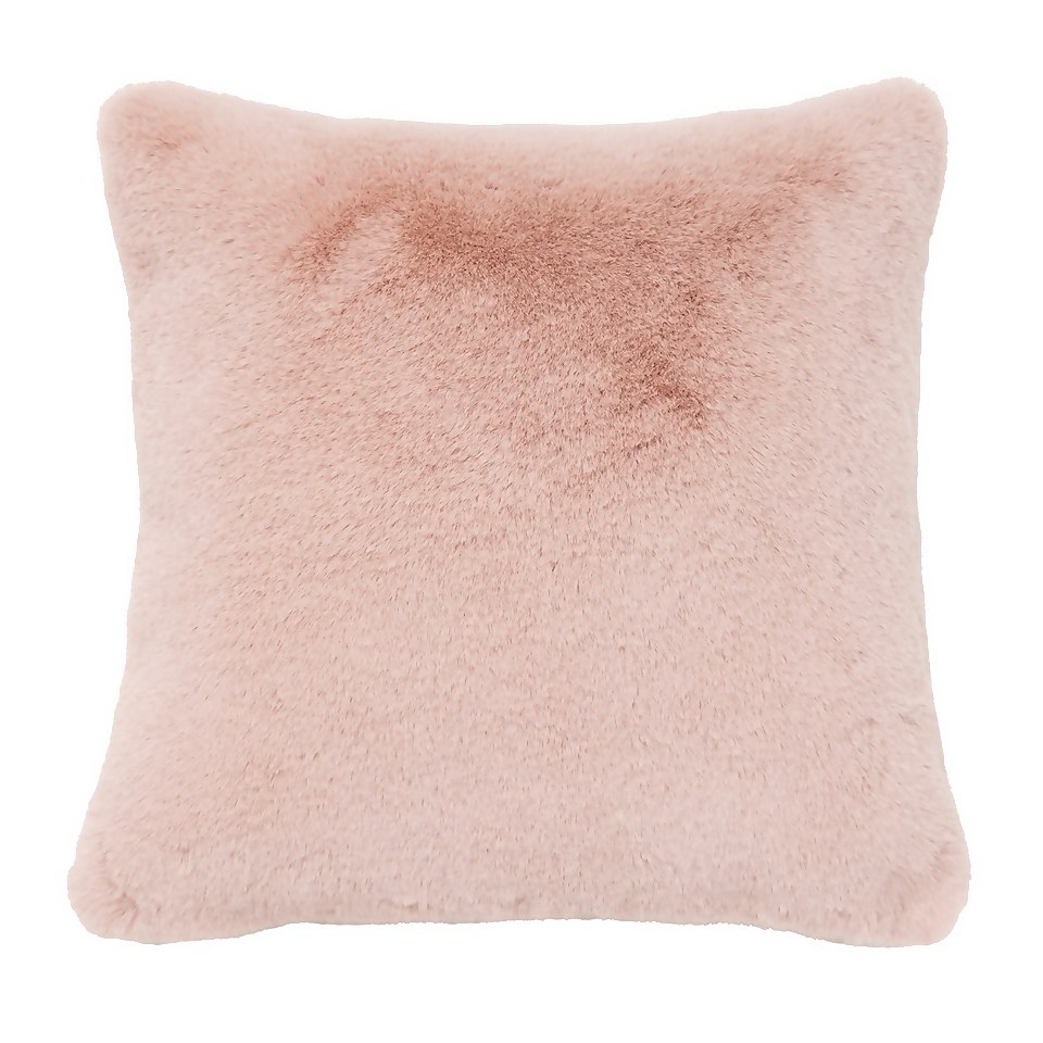 Faux rabbit fur cushion store