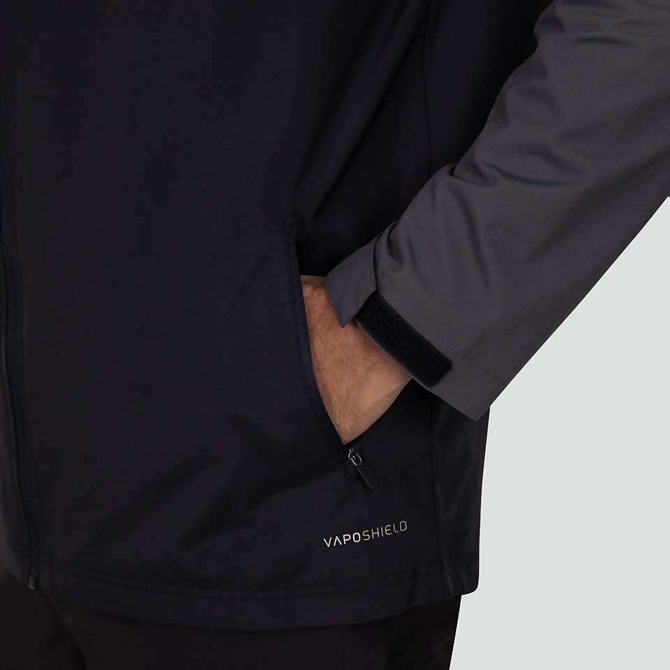 MENS PRO II VAPOSHIELD FULL ZIP RAIN JACKET BLACK
