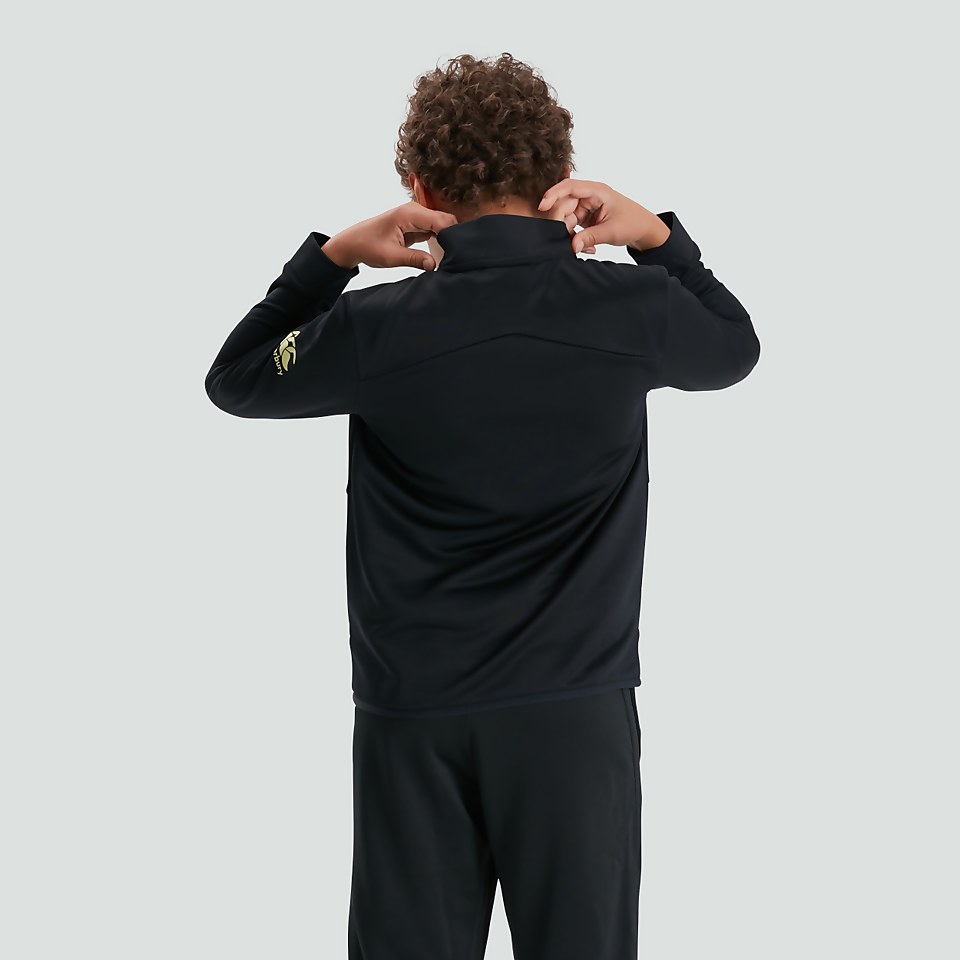 JUNIOR UNISEX UNISEX FULL ZIP TRACK JACKET BLACK