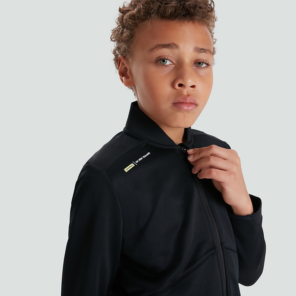 JUNIOR UNISEX UNISEX FULL ZIP TRACK JACKET BLACK