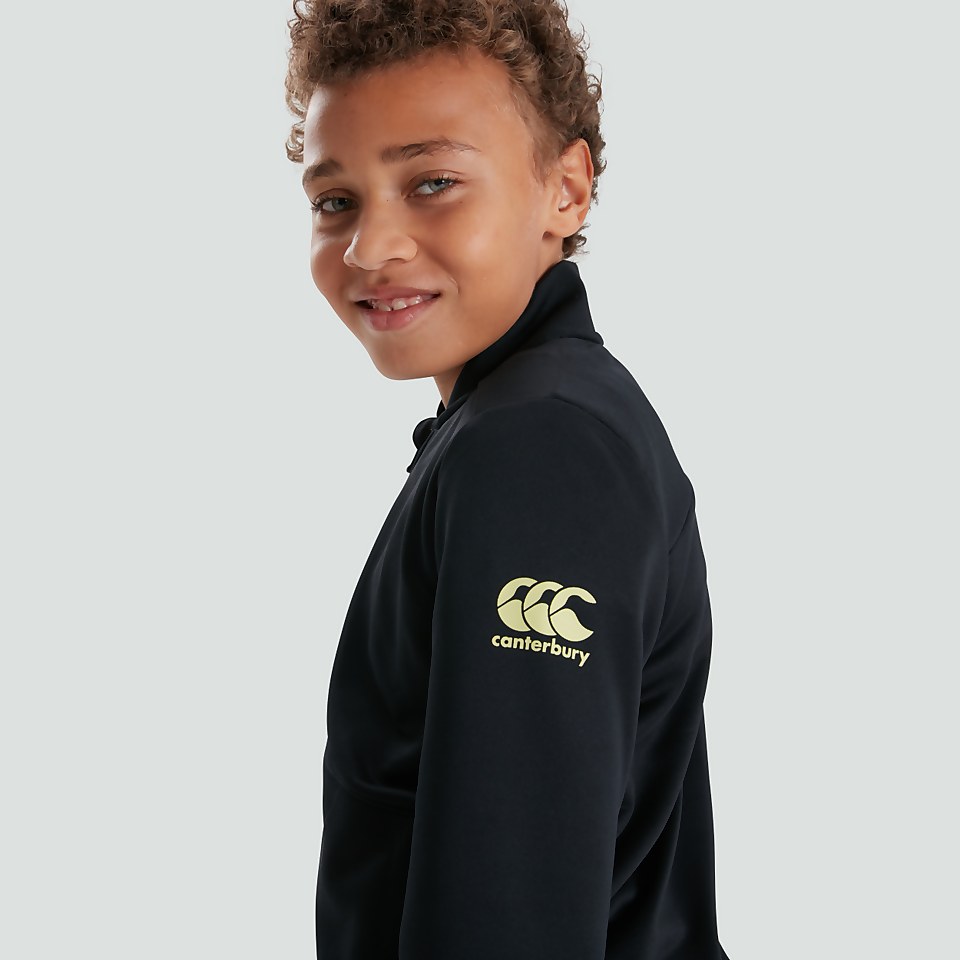JUNIOR UNISEX UNISEX FULL ZIP TRACK JACKET BLACK