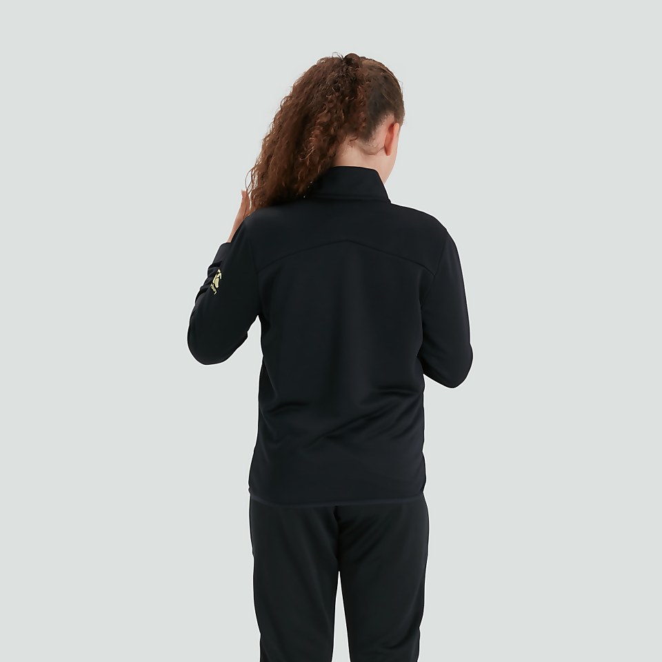 JUNIOR UNISEX UNISEX FULL ZIP TRACK JACKET BLACK