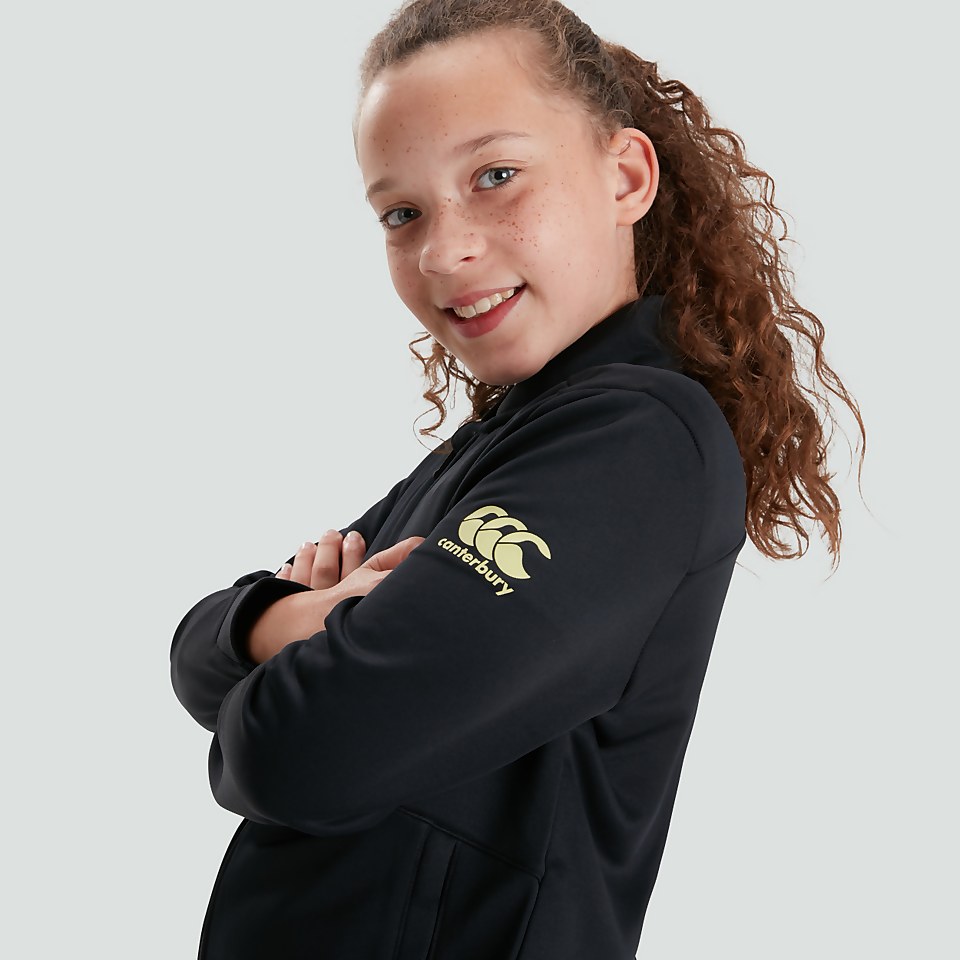 JUNIOR UNISEX UNISEX FULL ZIP TRACK JACKET BLACK