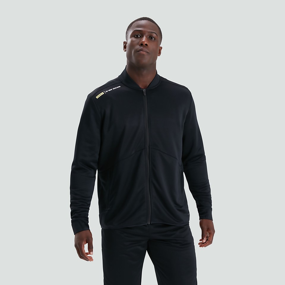 MENS FULL ZIP TRACK JACKET BLACK