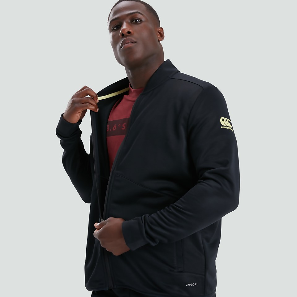 MENS FULL ZIP TRACK JACKET BLACK