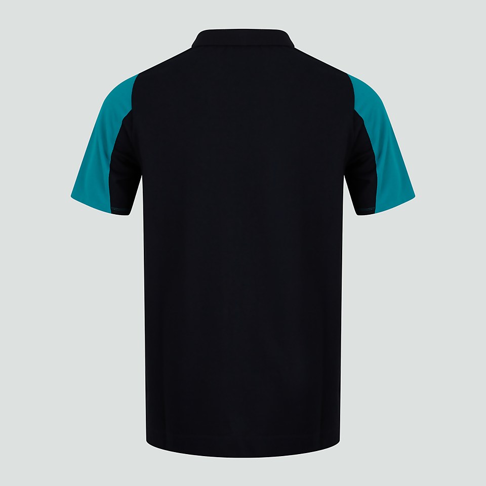 MENS IRELAND PIQUE POLO SHIRT BLACK/GREEN