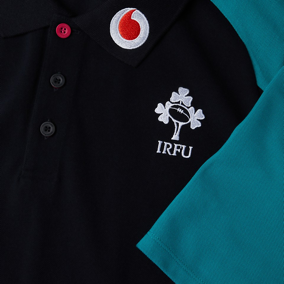 MENS IRELAND PIQUE POLO SHIRT BLACK/GREEN