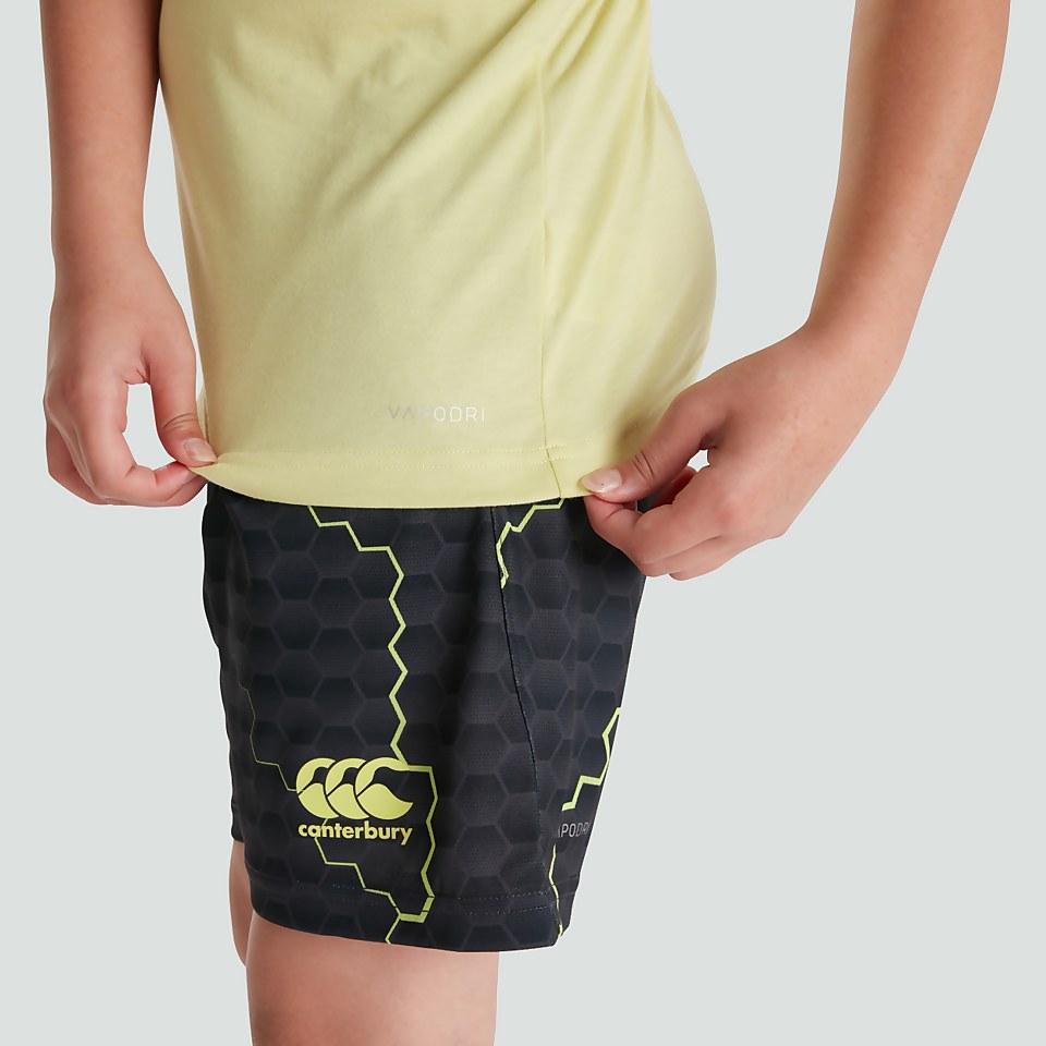 JUNIOR UNISEX VAPODRI PRINTED SLEEVED LOGO TEE LIGHT GREEN