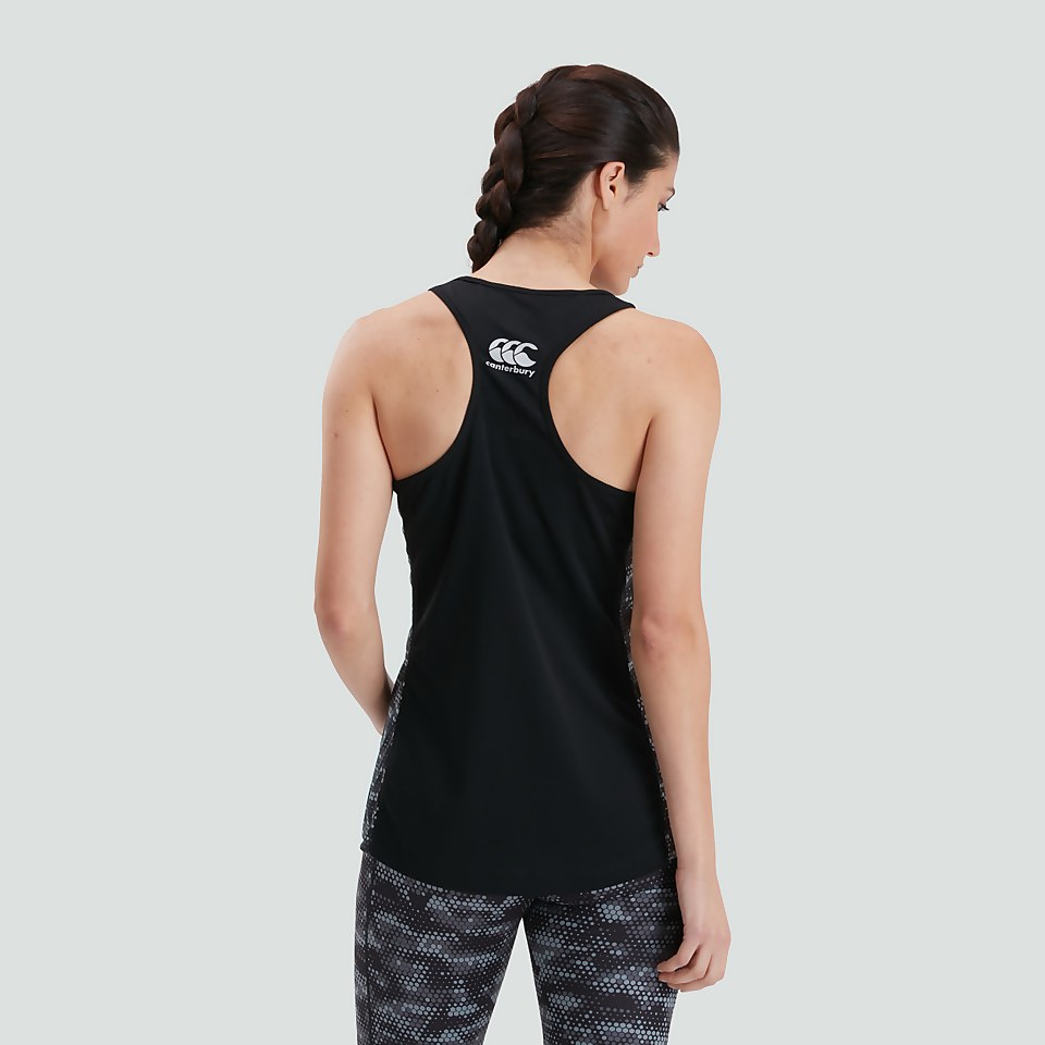 WOMENS VAPODRI PRINTED VEST GREY