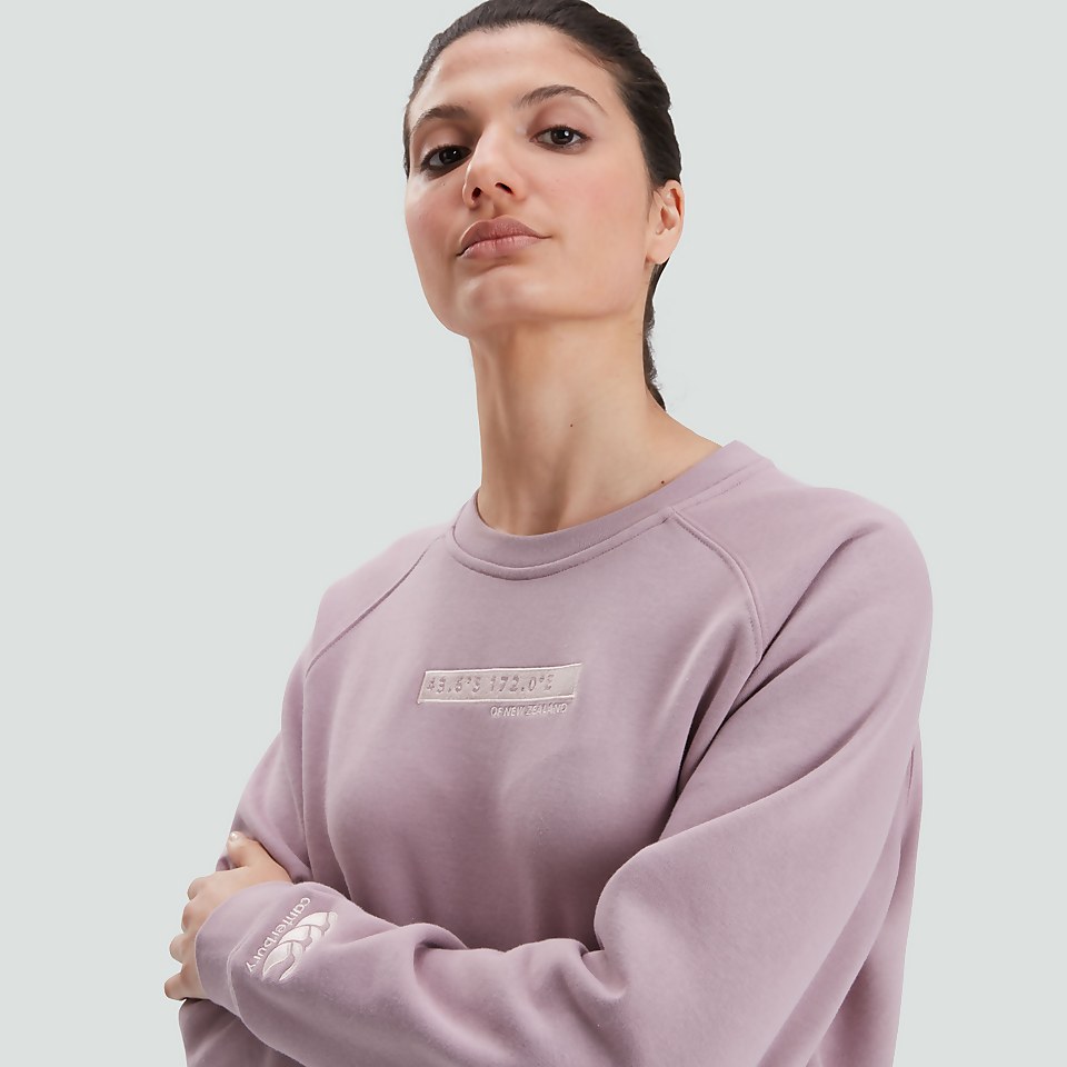 WOMENS CREWNECK SWEATSHIRT PURPLE