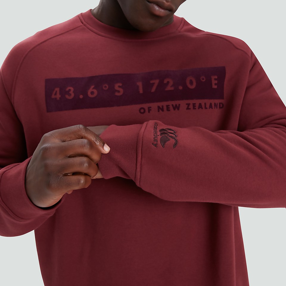 MENS OS CREWNECK SWEAT SHIRT BROWN