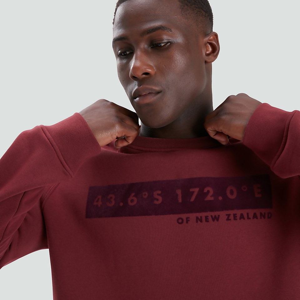 MENS OS CREWNECK SWEAT SHIRT BROWN