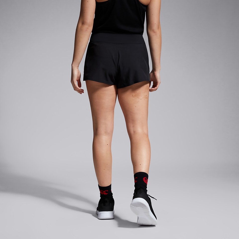 WOMENS VAPODRI 3 INCH SHORT BLACK