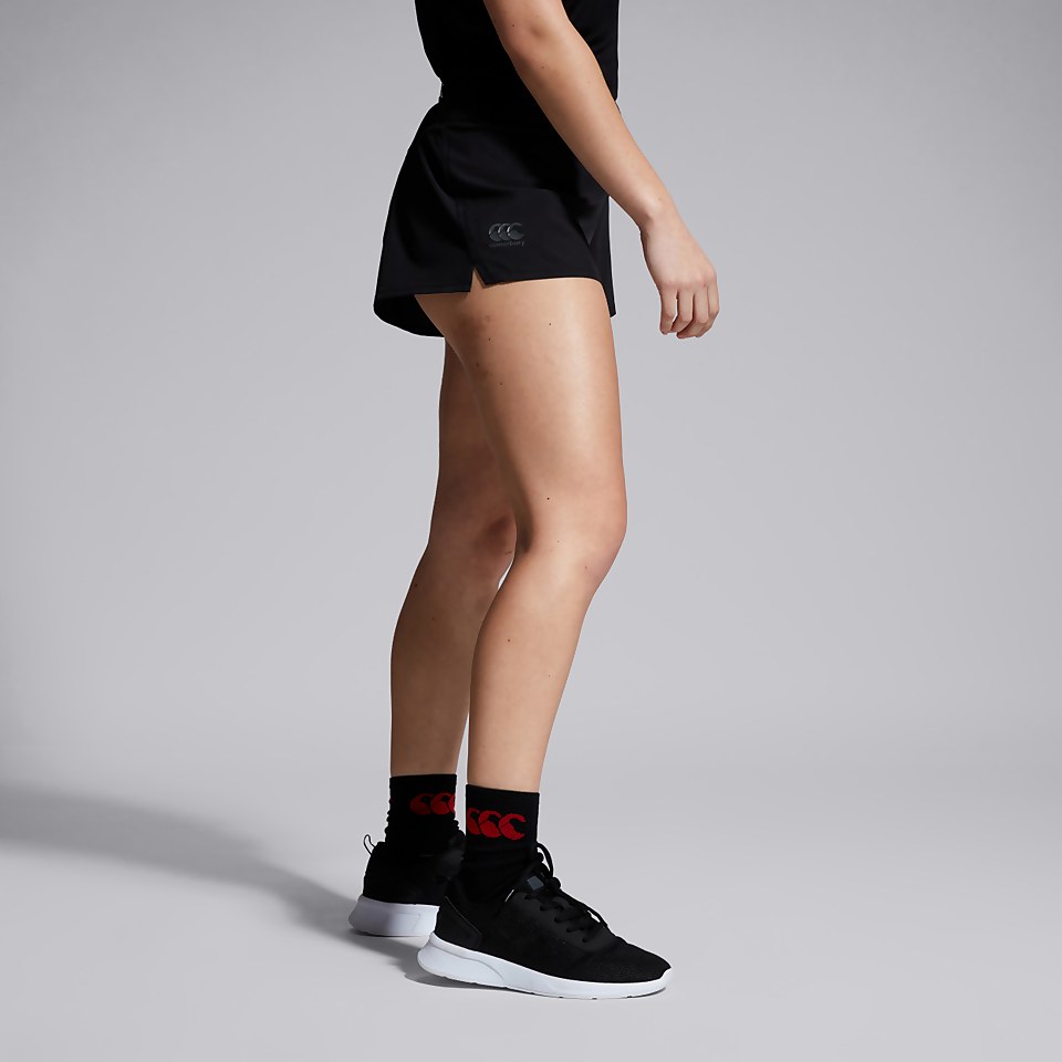 WOMENS VAPODRI 3 INCH SHORT BLACK