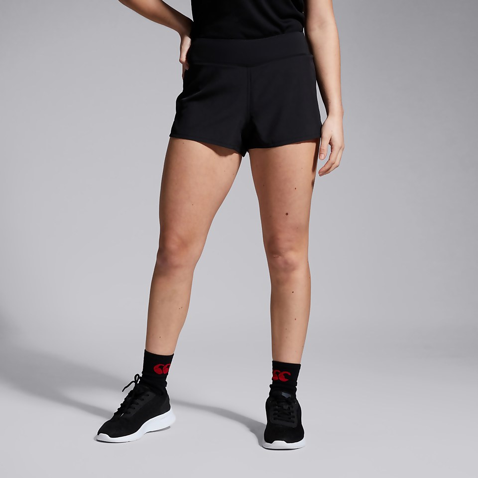 WOMENS VAPODRI 3 INCH SHORT BLACK