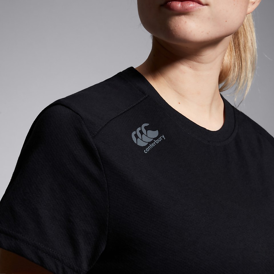 WOMENS VAPODRI SHORT SLEEVED TEMPO TEE BLACK