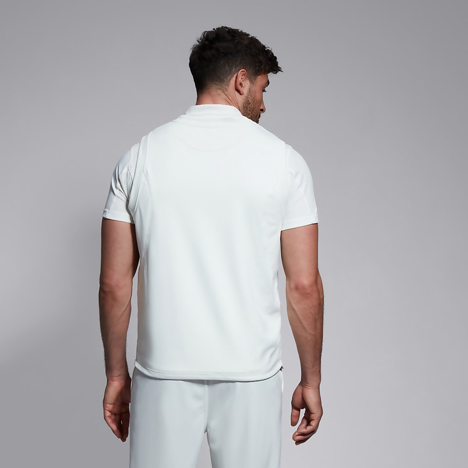MENS SLEEVELESS CRICKET OVERSHIRT CREAM
