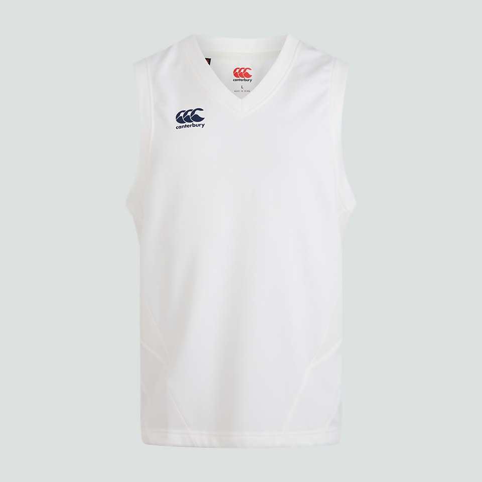 MENS SLEEVELESS CRICKET OVERSHIRT CREAM