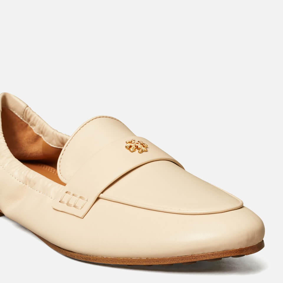 Tory Burch Women's Ballet Leather Loafers - New Cream