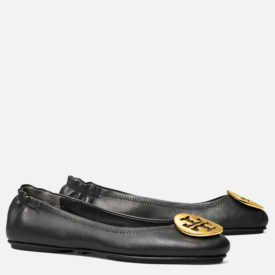 Tory burch online gold minnie flats