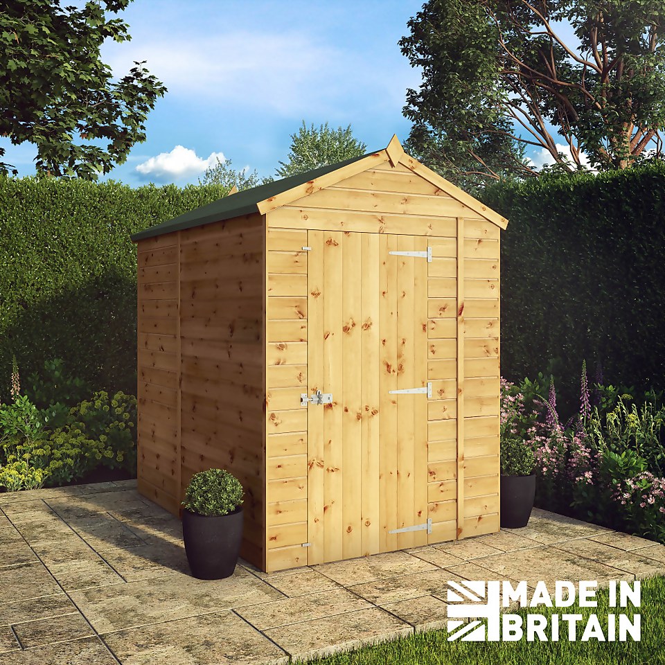 Mercia 7ft x 5ft Premium Windowless Shiplap Apex Shed - Including Installation
