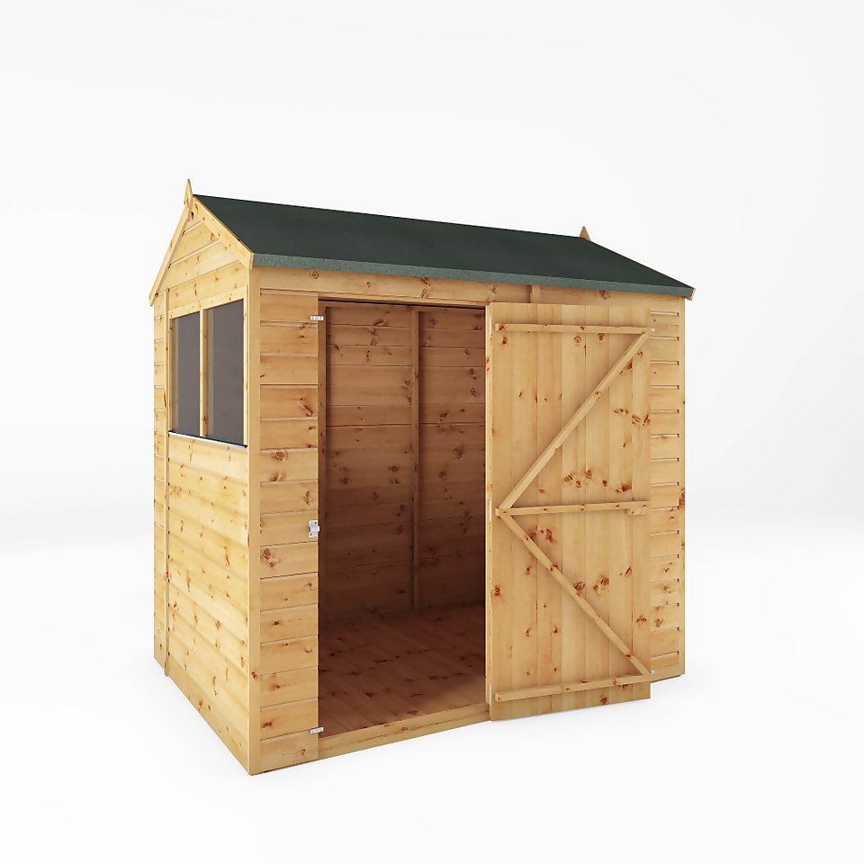 Mercia 7ft x 5ft Premium Shiplap Reverse Apex Shed - Including Installation