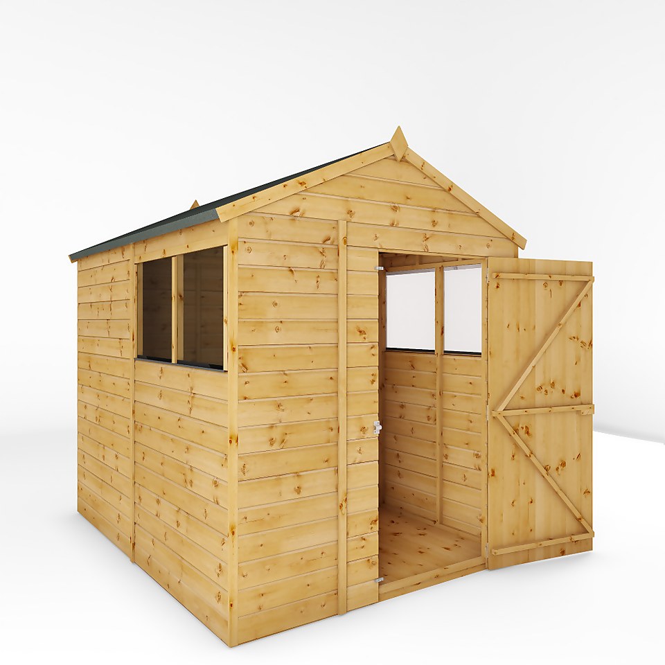Mercia 8ft x 6ft Premium Shiplap Apex Shed - Including Installation