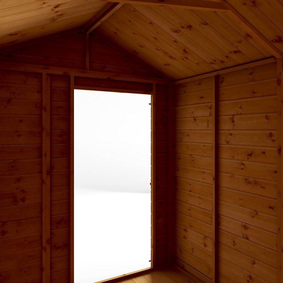 Mercia 8ft x 6ft Premium Windowless Shiplap Apex Shed - Including Installation