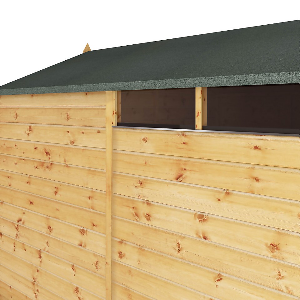 Mercia 8ft x 6ft Premium Shiplap Security Apex Shed - Including Installation