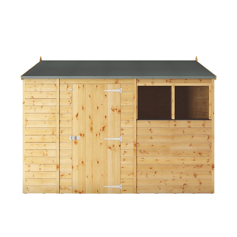 Mercia 10ft x 6ft Premium Shiplap Reverse Apex Shed - Including Installation