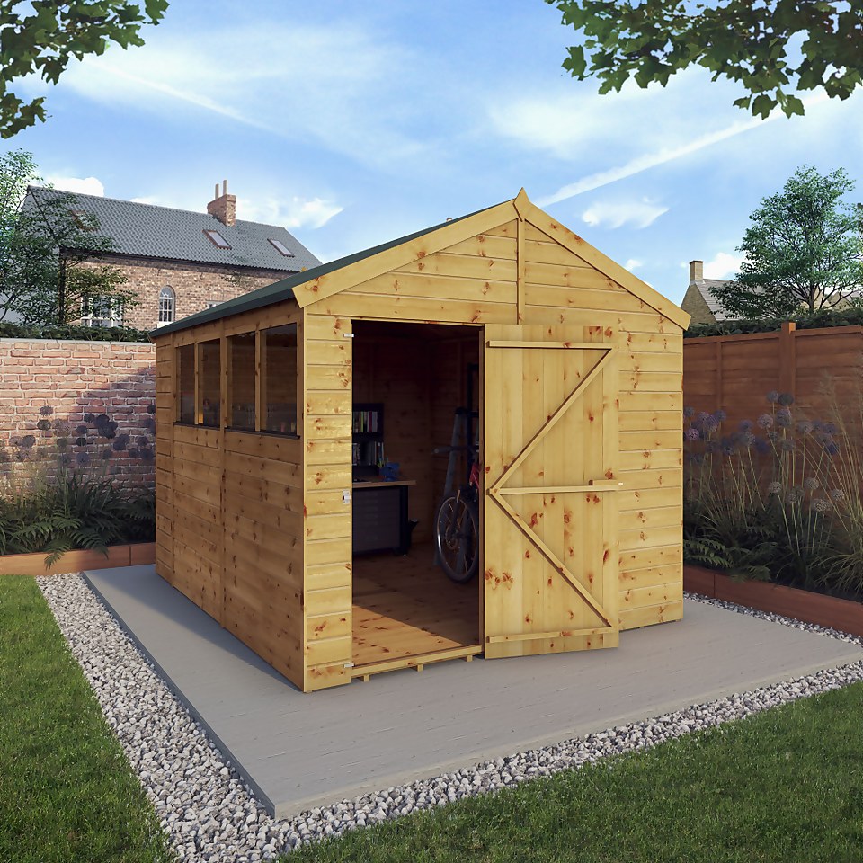 Mercia 10ft x 8ft Premium Shiplap Apex Shed - Including Installation