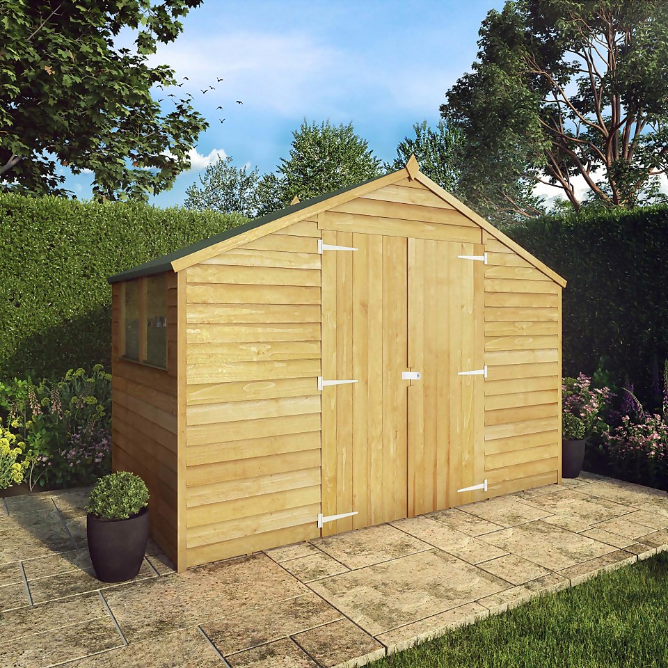 Mercia 5ft x 10ft Overlap Apex Shed - Including Installation