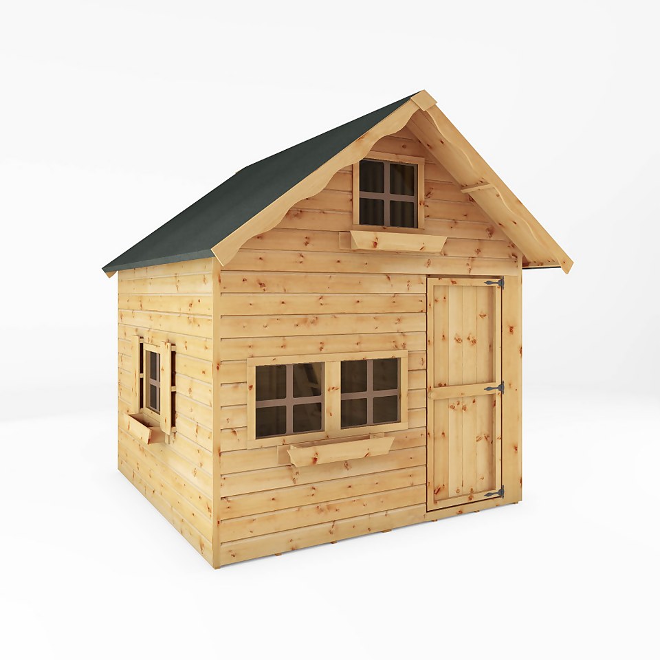 Mercia 7ft x 7ft Swiss Cottage Double Storey Playhouse Including Installation Homebase