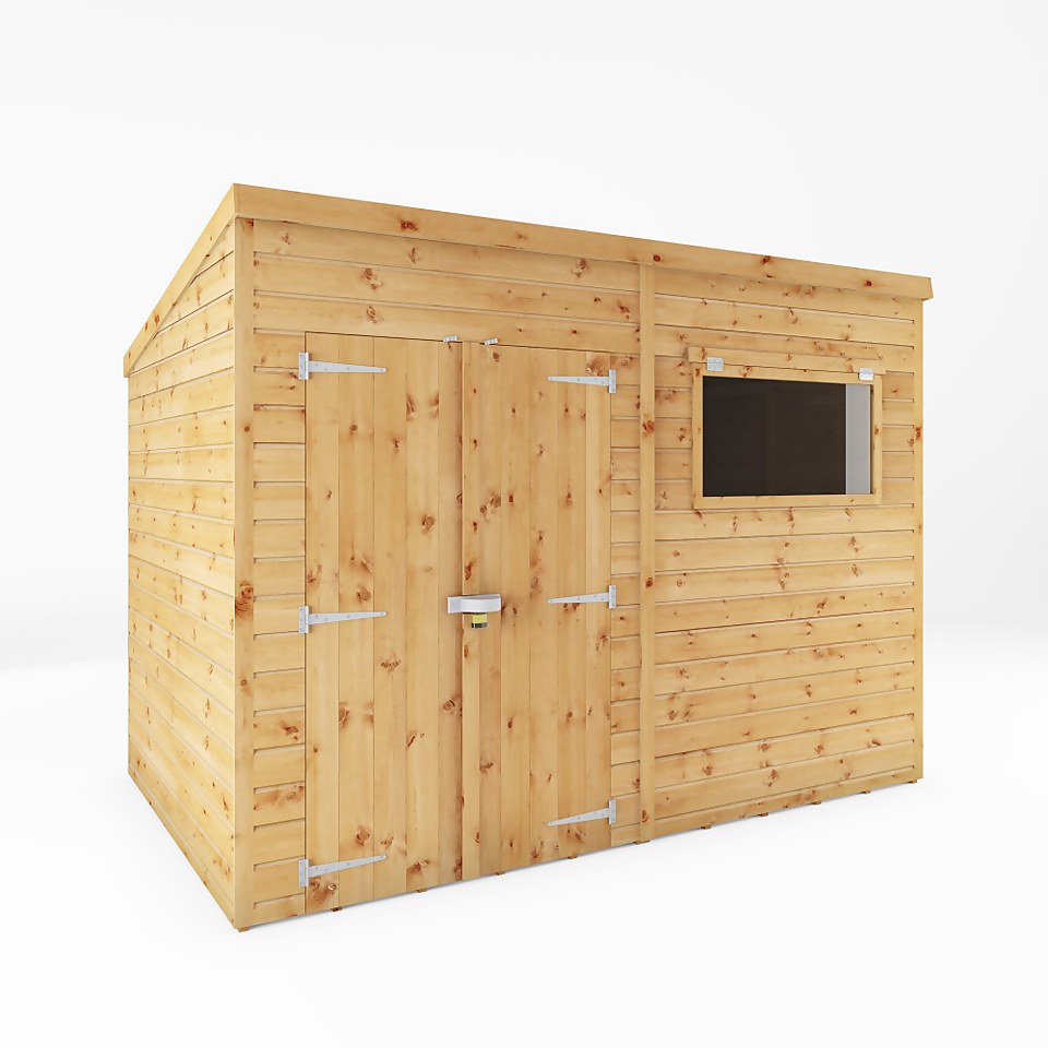 Mercia 10ft x 6ft Premium Shiplap Pent Shed - Including Installation
