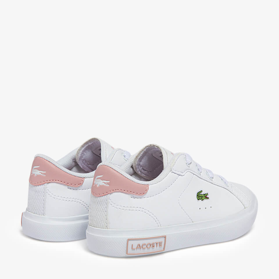 Lacoste Infant Powercourt 0721 Trainers - White/Pink