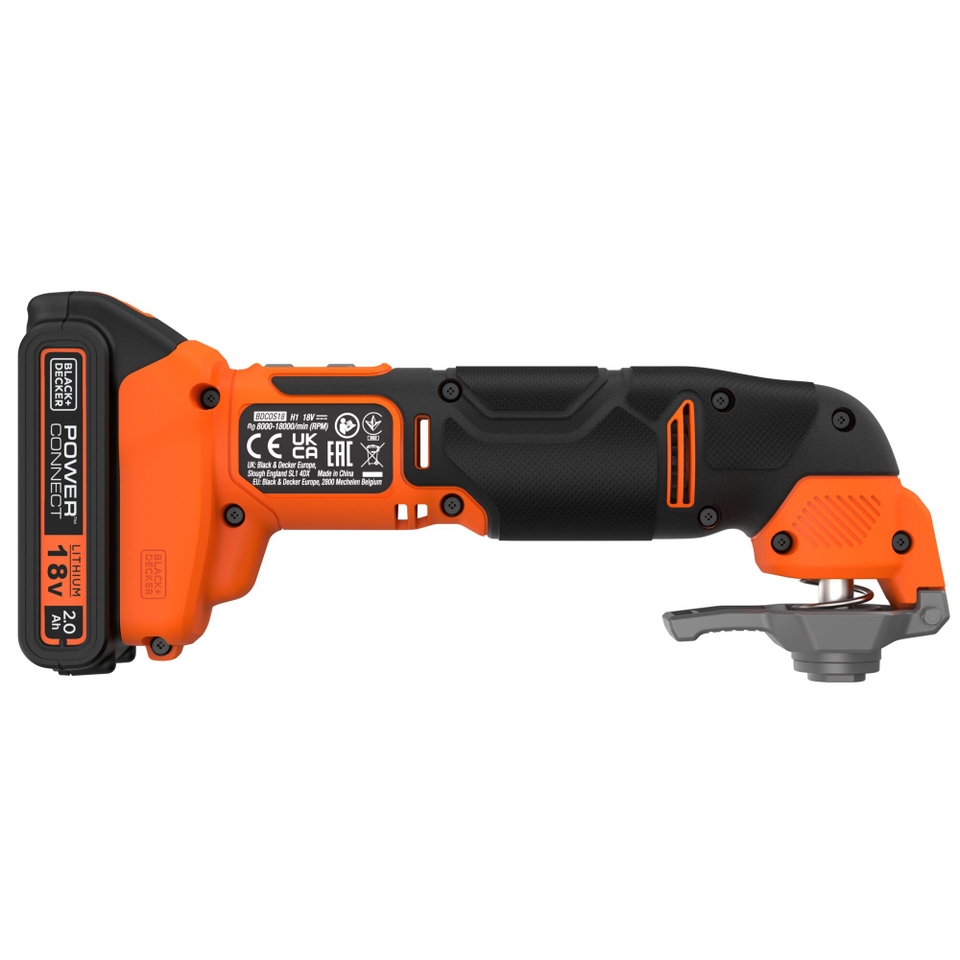 BLACK DECKER 18V Cordless Oscillating Multi Tool with 20 Accessories BDCOS18D1K GB Homebase