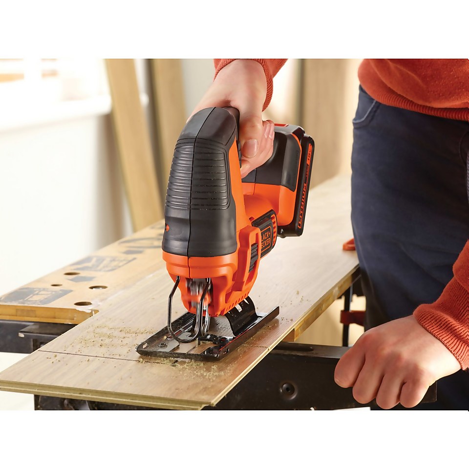 BLACK+DECKER 18V Cordless Jigsaw with Blade – (battery not included) (BDCJS18N-XJ)